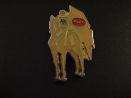 Volkswagen-Audi Edelman ridder te paard crème  kleur